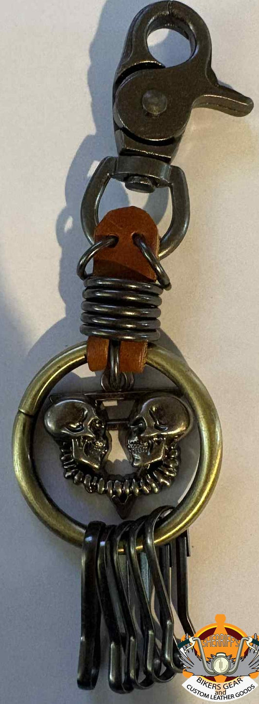 2 Skull keyring