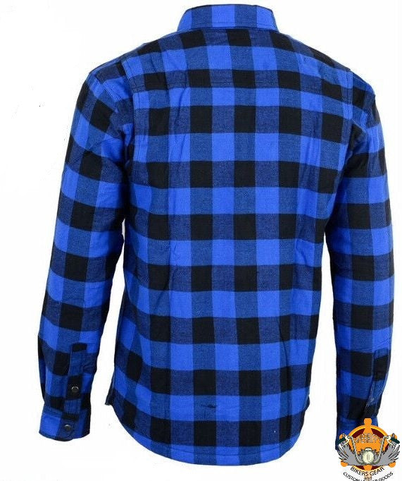 Flannel Shirt with Kevlar Lining - Blue and Black