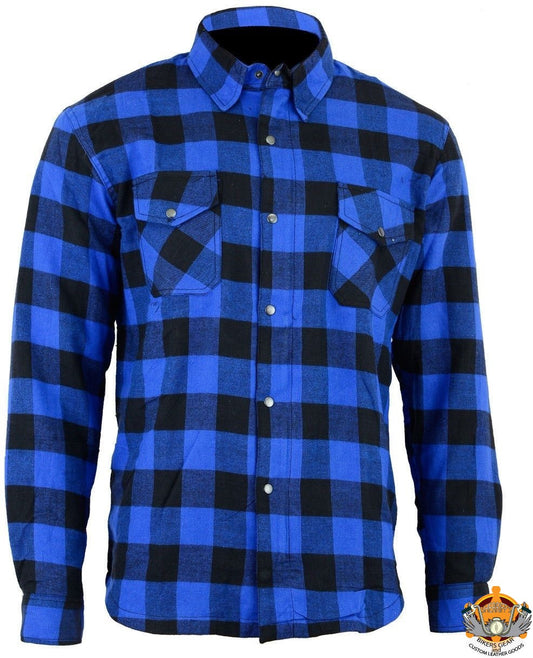 Flannel Shirt with Kevlar Lining - Blue and Black