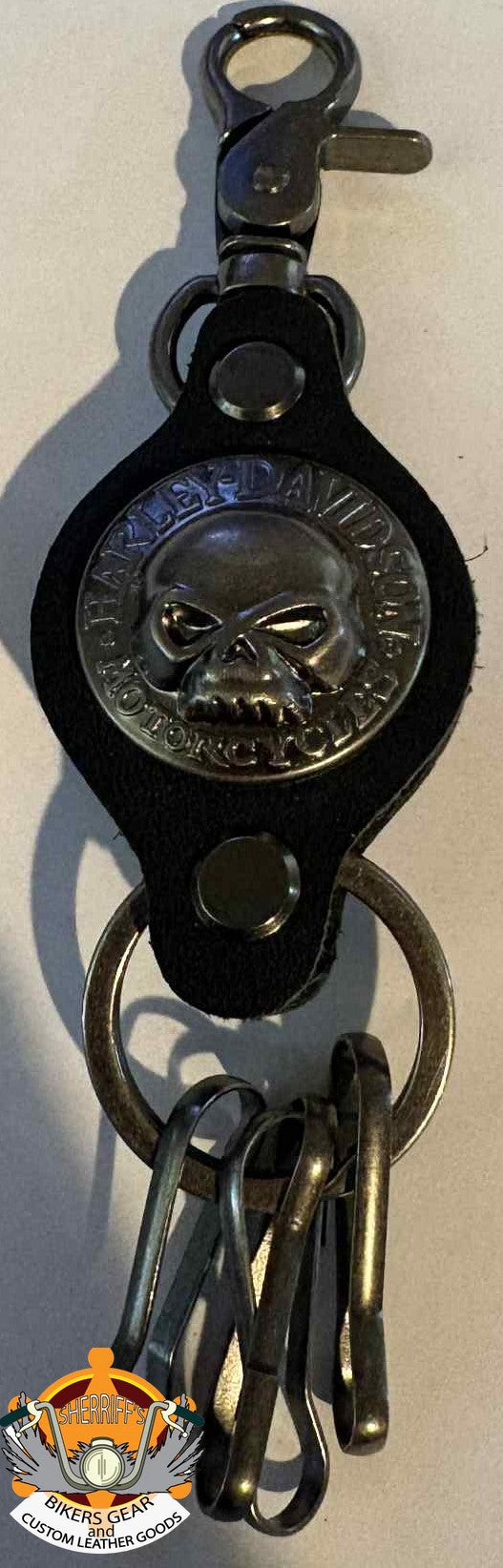 Harley Davidson Skull Keyring