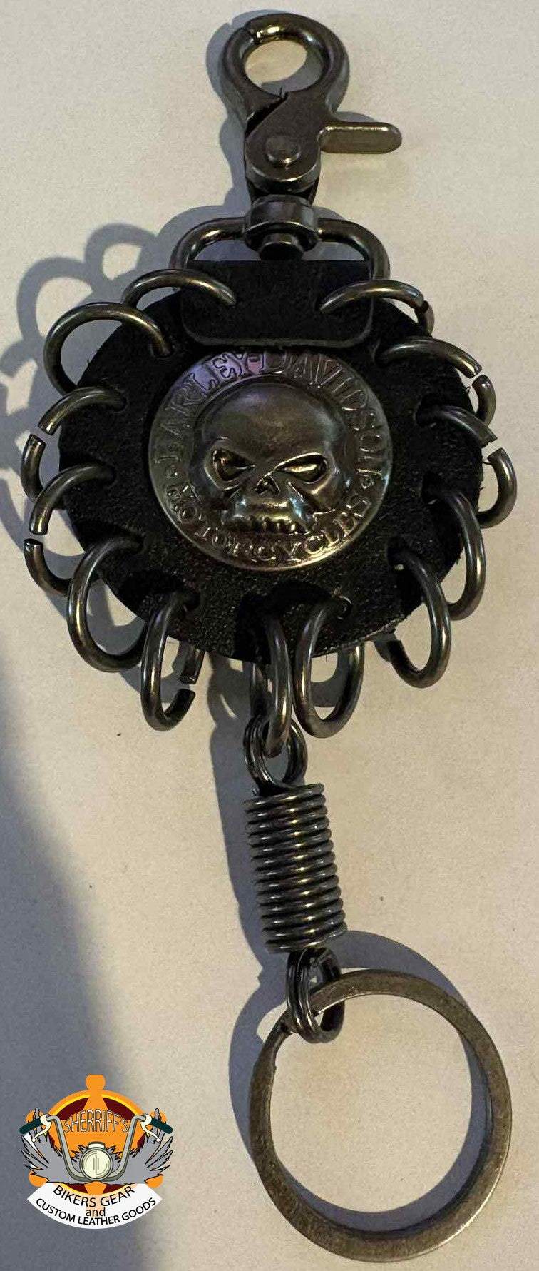 Harley Davidson Skull Keyring with rings