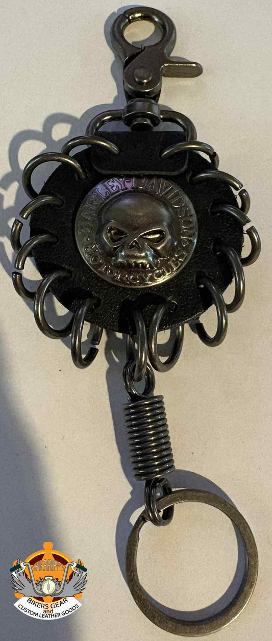 Harley Davidson Skull Keyring with rings