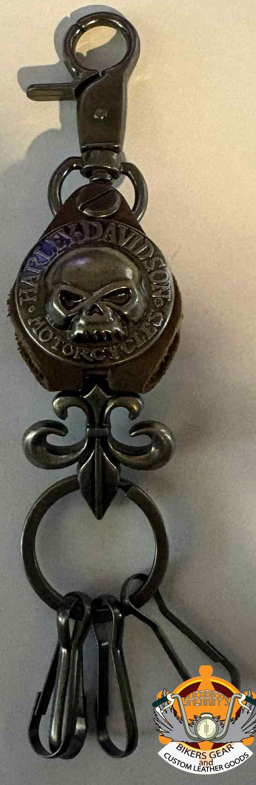 Harley Davidson Skull Keyring