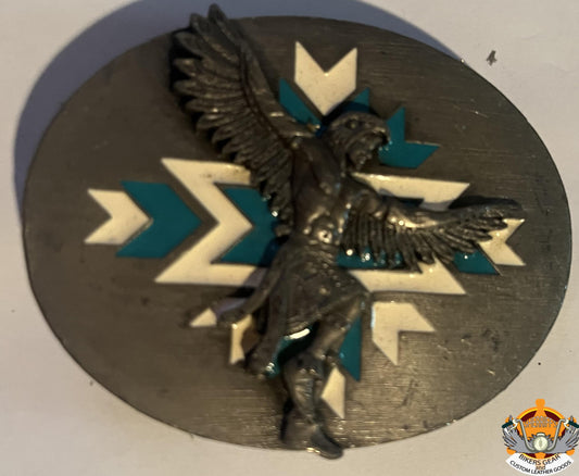 Indian on cross Belt Buckle
