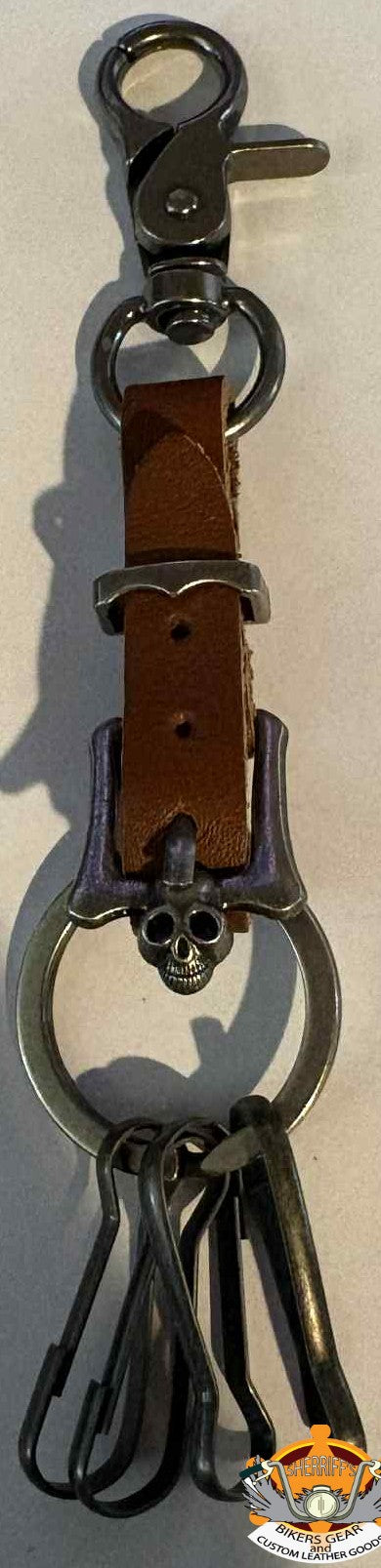 Skull buckle keyring