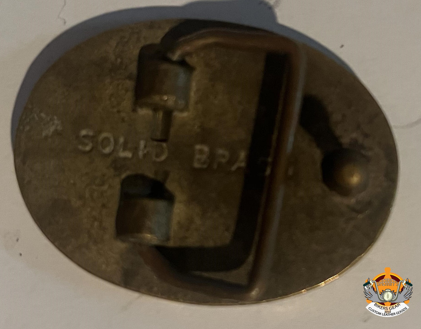 Solid Brass Floral Belt Buckle