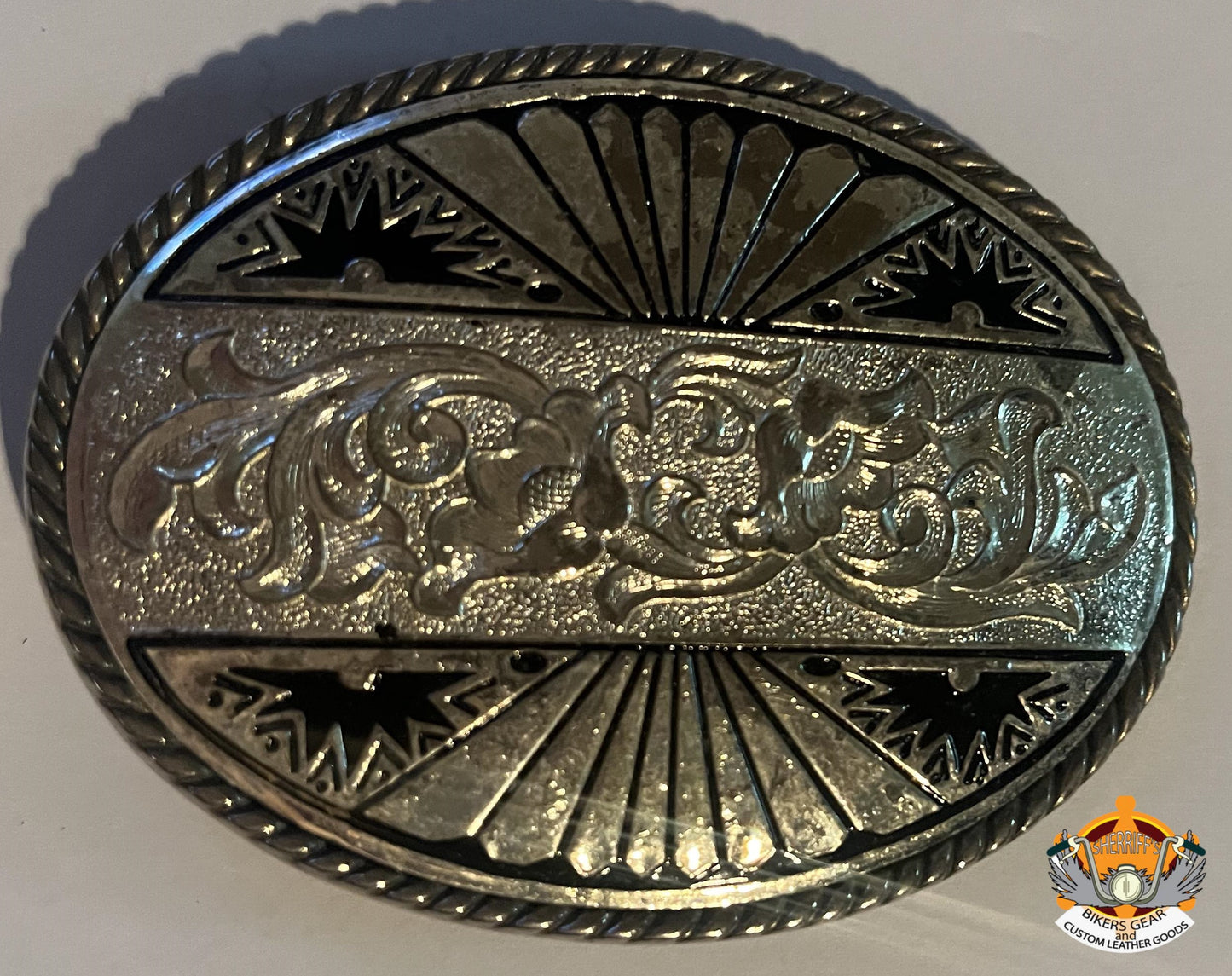 Nickle Floral Belt Buckle