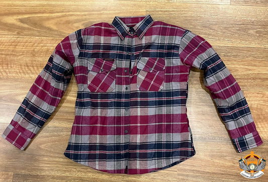 Ladies Flannel Shirt with Kevlar Lining - Pink