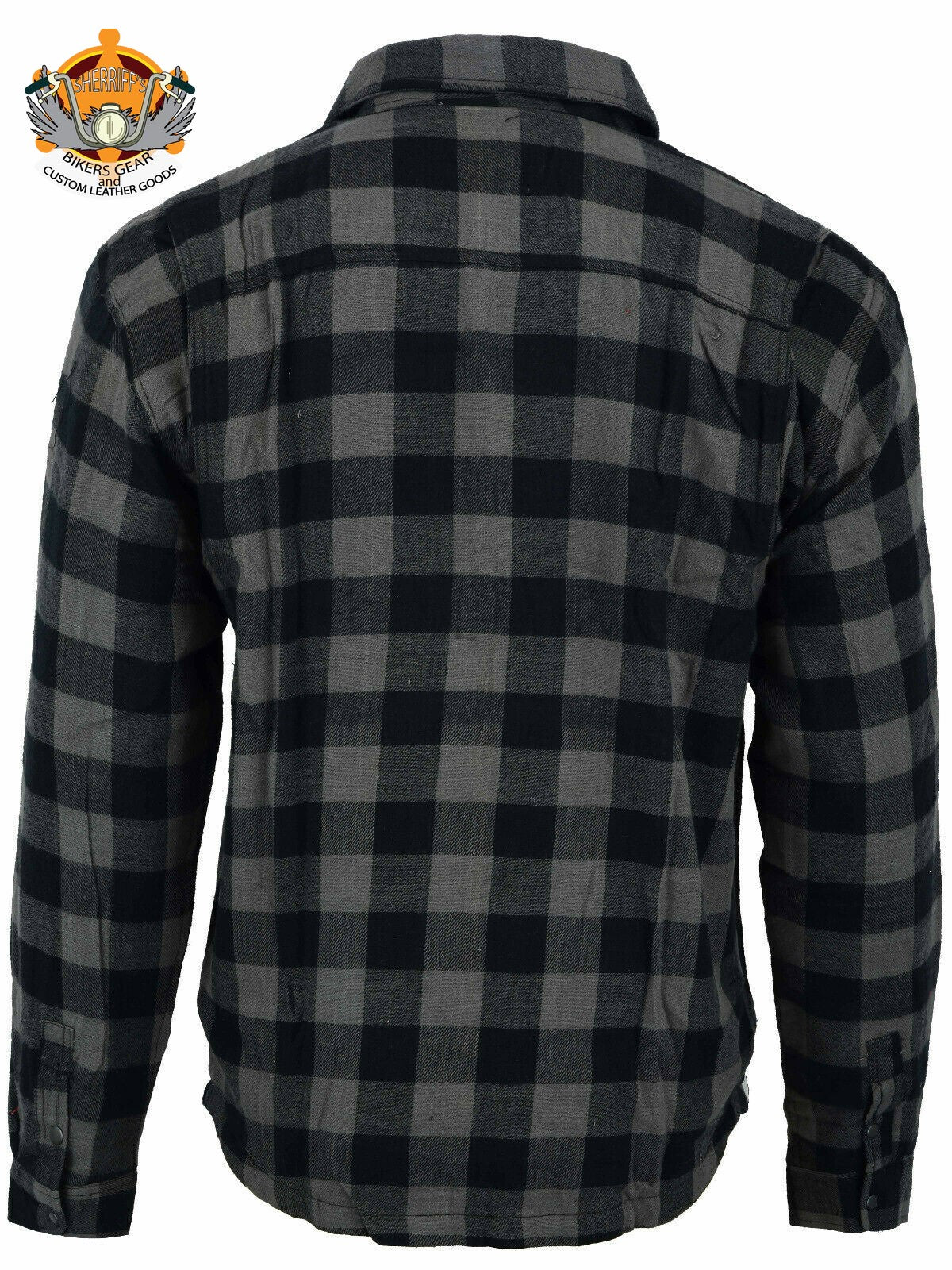 Flannel Shirt with Kevlar Lining - Black and Grey