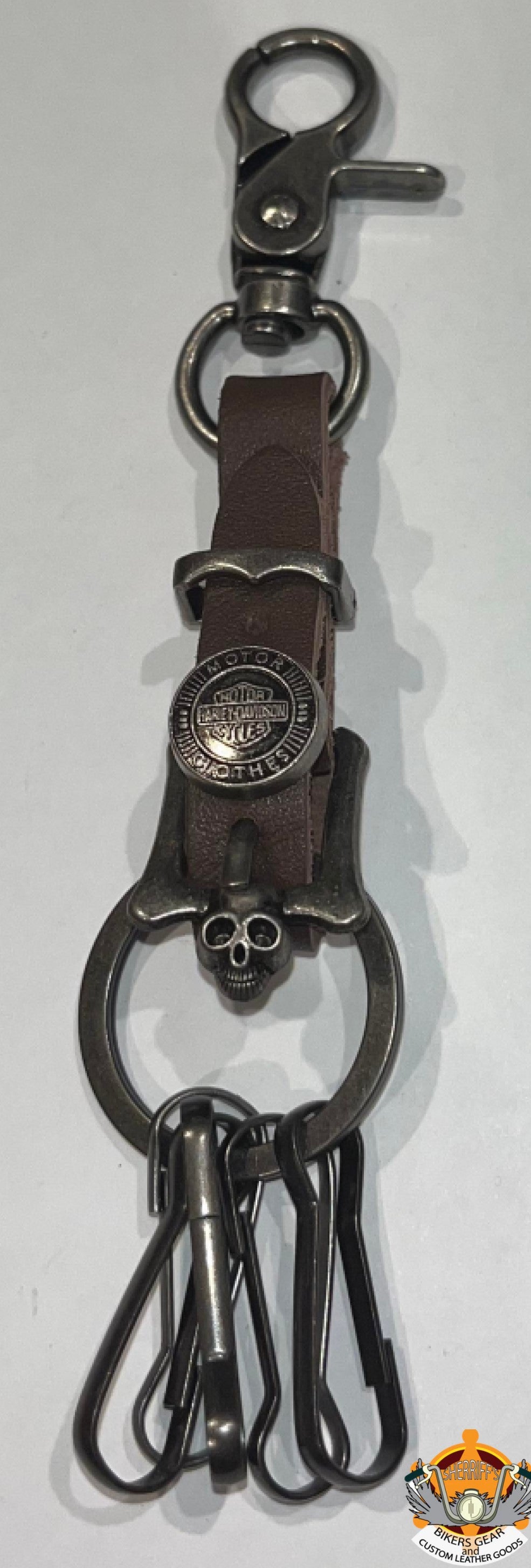 Harley Davidson Keyring with Skull Buckle