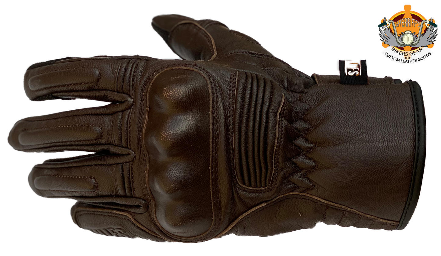 HUFS Leather Cruiser Gloves Brown - Mens