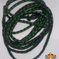 Leather Braided Cord Set of 2 Black/Green