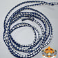 Leather Braided Cord Set of 2 Blue/White
