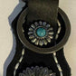 Flower with blue stone keyring
