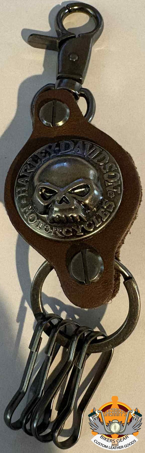 Harley Davidson Skull Keyring