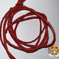 Leather Braided Cord Set of 2 Red
