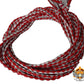 Leather Braided Cord Set of 2 Red/White