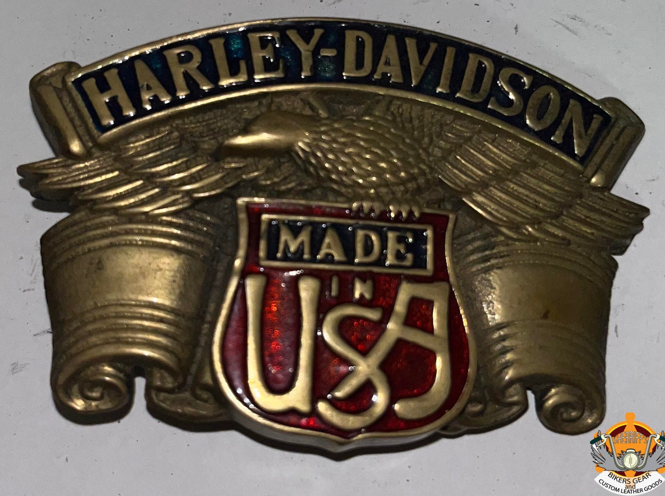 Harley davidson belt on sale buckle