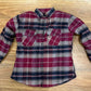 Ladies Flannel Shirt with Kevlar Lining - Pink