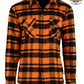 Flannel Shirt with Kevlar Lining - Black and Orange