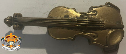 Brass Violin Belt Buckle
