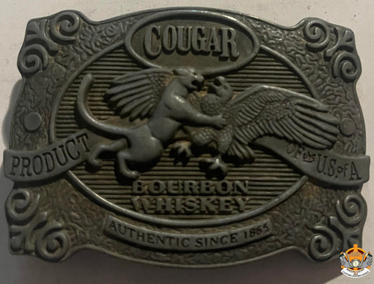 Cougar Whiskey Belt Buckle