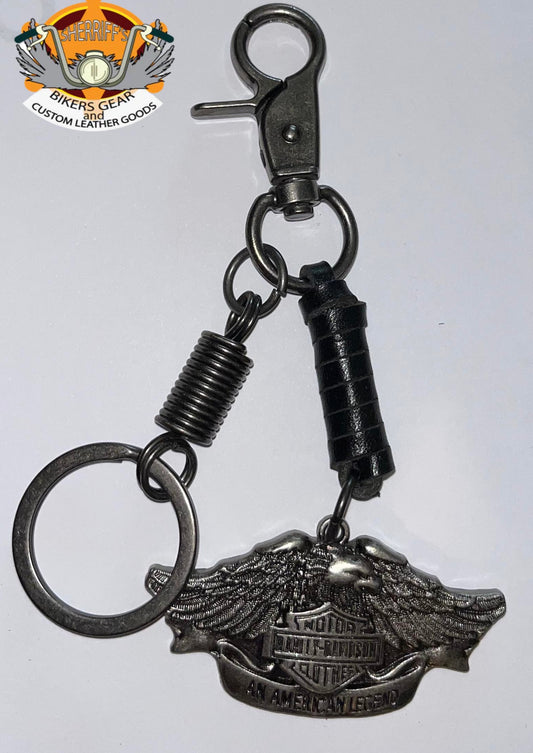 Harley Davidson Eagle Keyring with Spread Wings