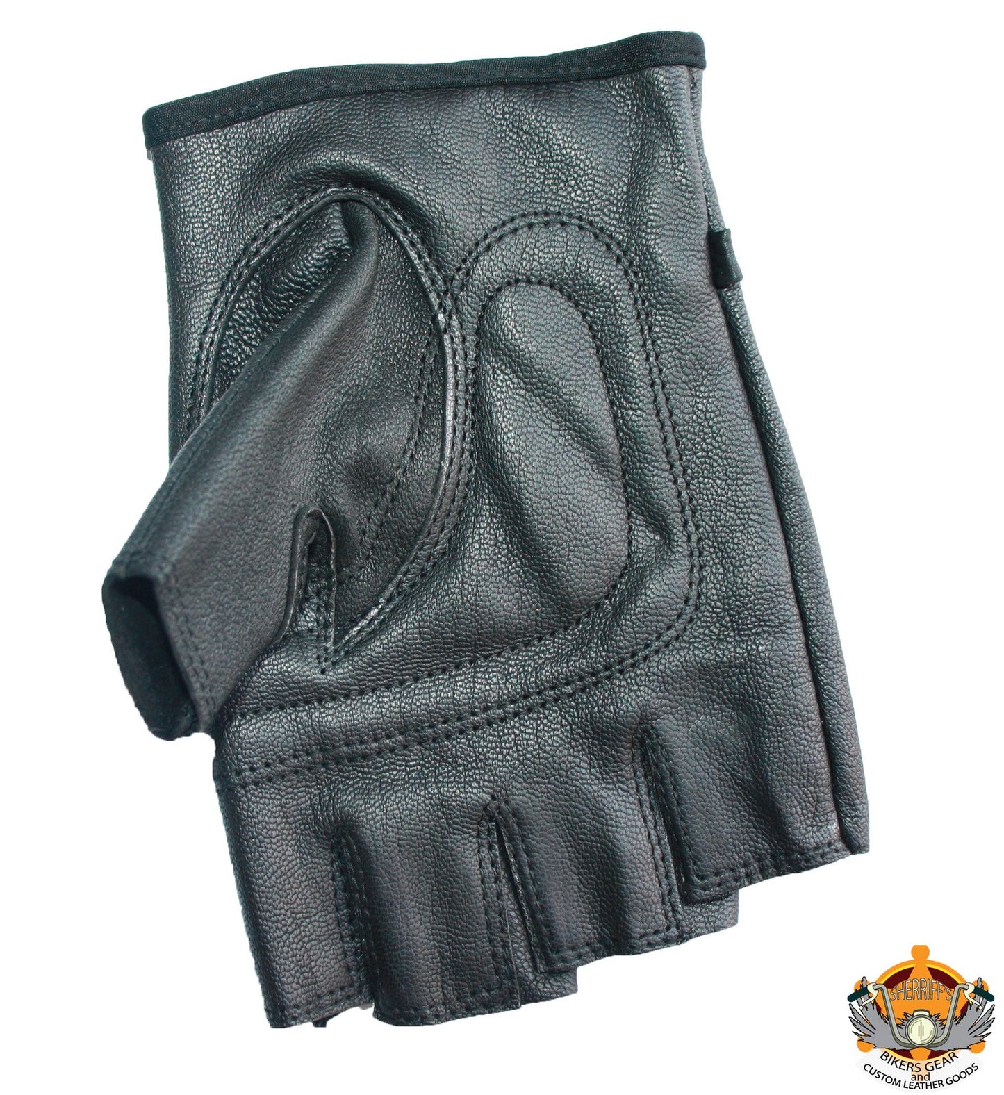 Fingerless Motorcycle Leather Gloves