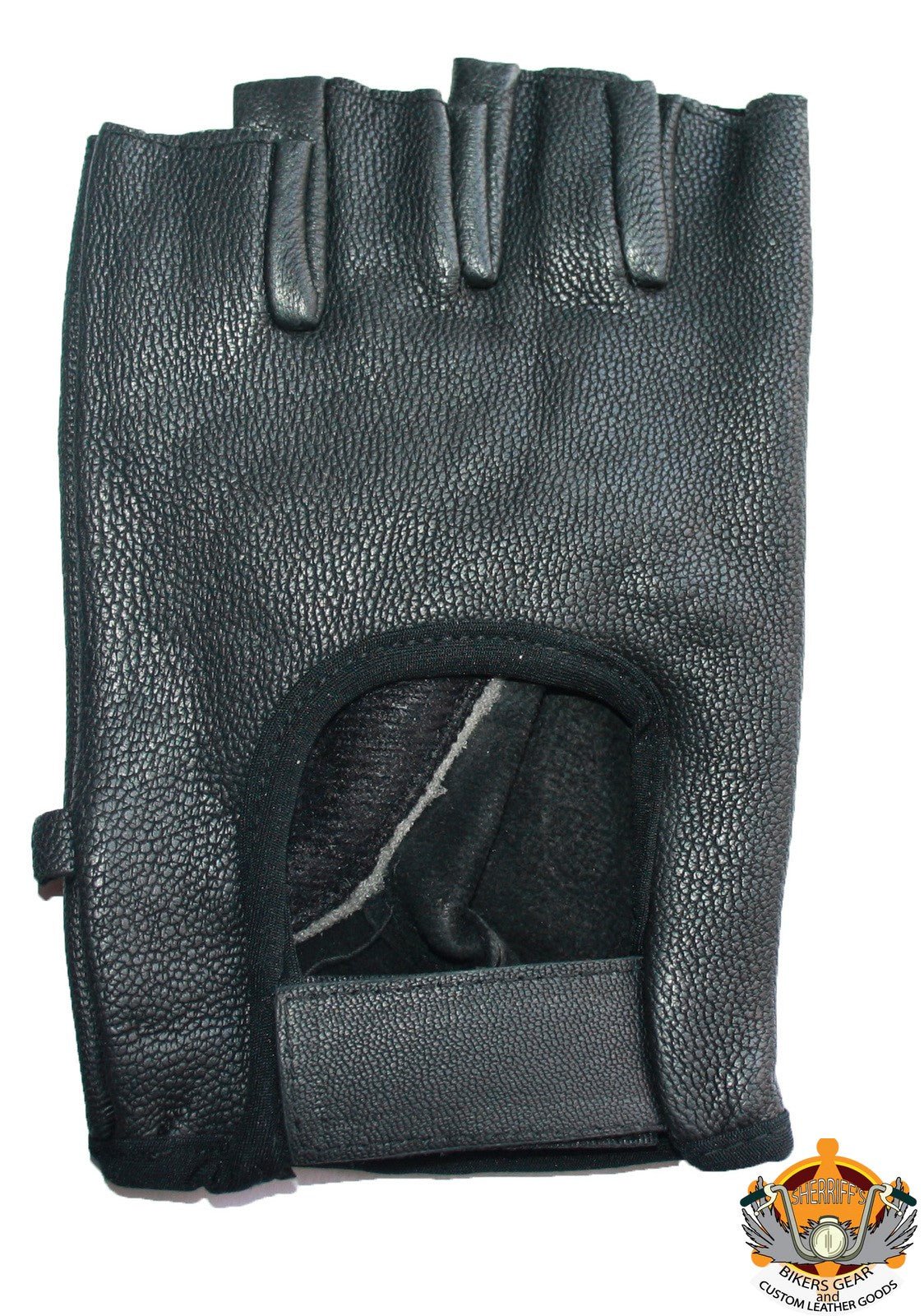 Fingerless Motorcycle Leather Gloves