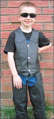 Kids Leather Vest - Unisex