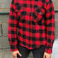 Ladies Flannel Shirt with Kevlar Lining - Red & Black