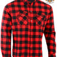 Flannel Shirt with Kevlar Lining - Black and Red