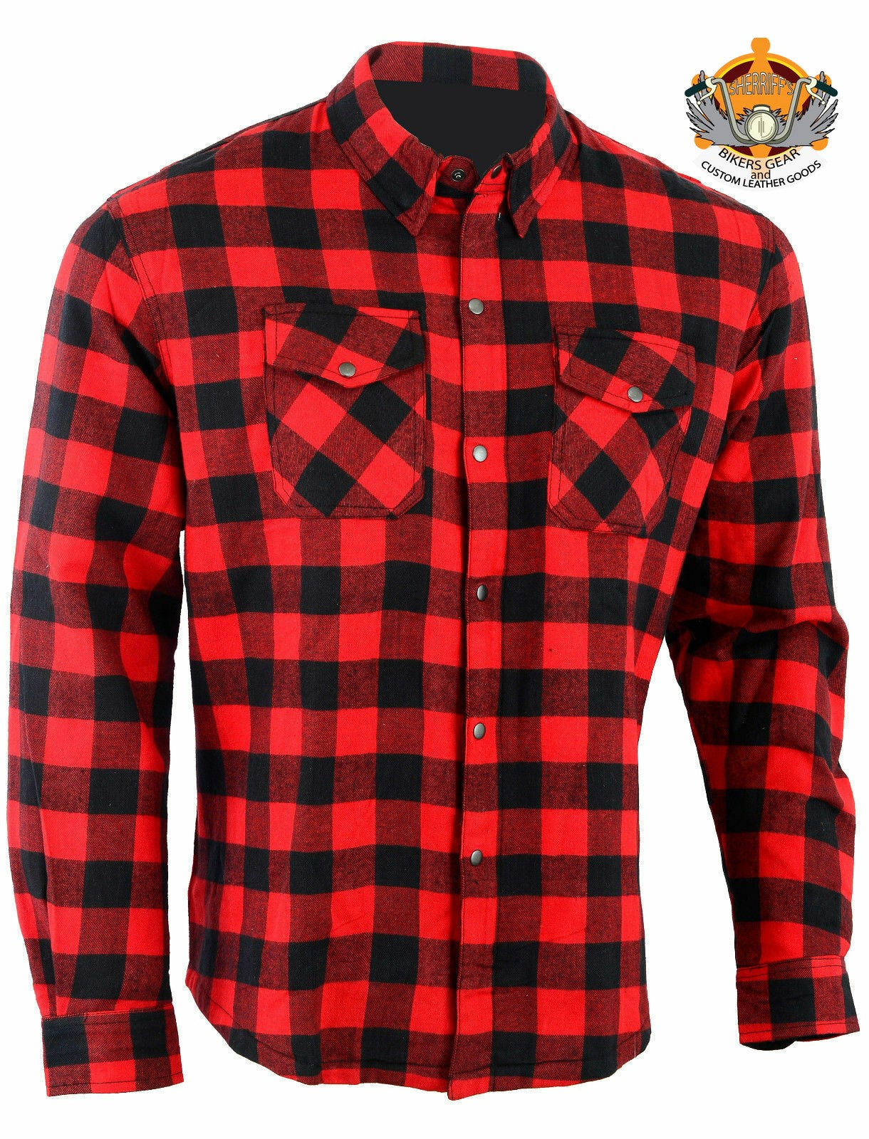 Flannel Shirt with Kevlar Lining - Black and Red